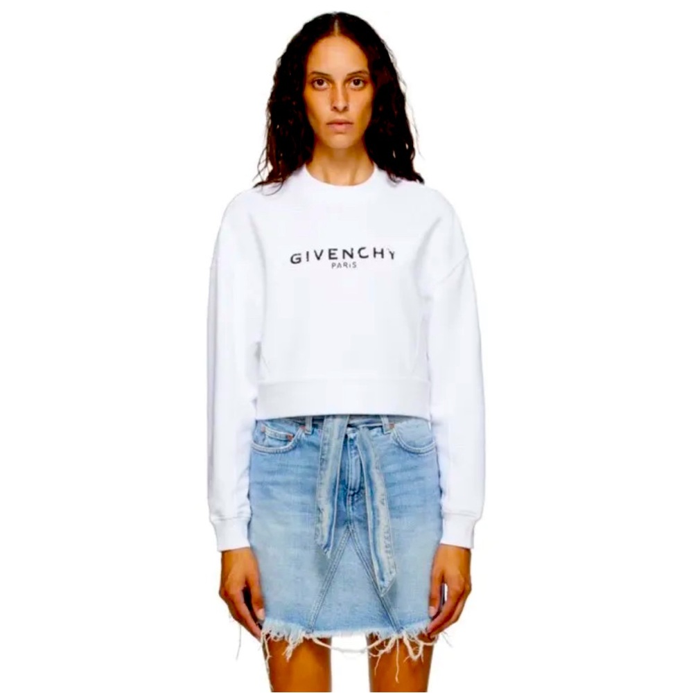Authentic Givenchy cropped sweatshirt off white